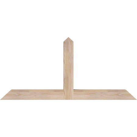 Ekena Millwork Portland Smooth Timber Gable Bracket, Douglas Fir, 48"W x 22"H x 3 1/2"D x 3 1/2"F, 11/12 Pitch GBW048X22X0404POR00SDF